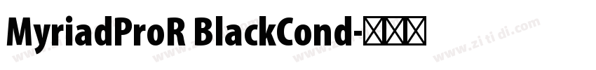 MyriadProR BlackCond字体转换